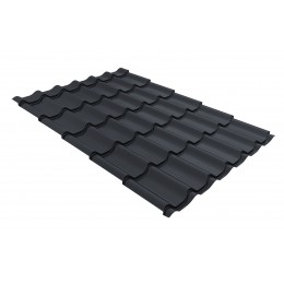 ГРАНД ЛАЙН Металлочерепица модульная квинта Uno Grand Line c 3D резом 0,5 Satin RAL 8017 шоколад